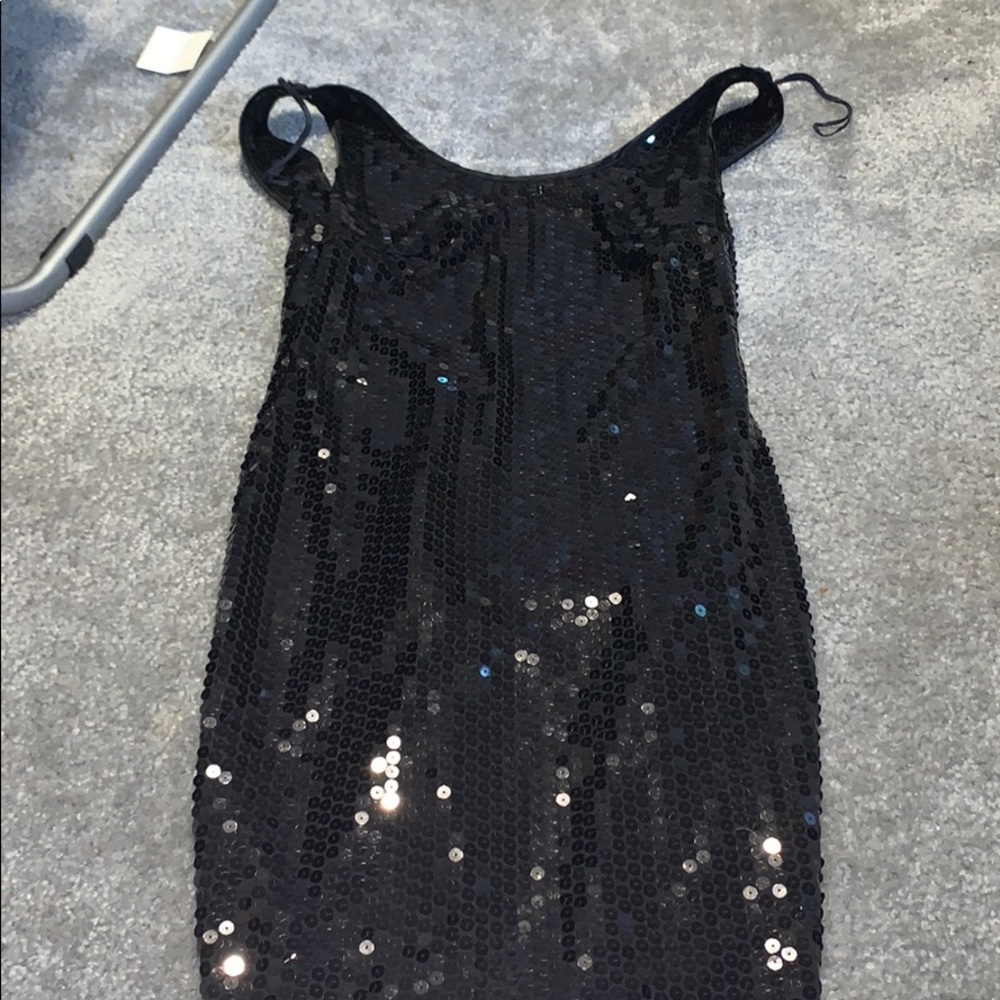 sequin low back dress